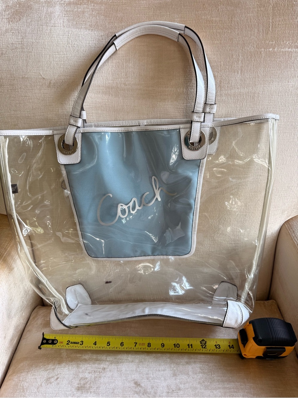 Rare Coach F16594 clear tote